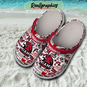 miami redhawks go redhawks 3d printed classic crocs, miami redhawks unique gifts
