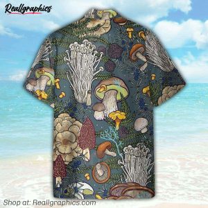 mushroom tropical pattern hawaiian shirt