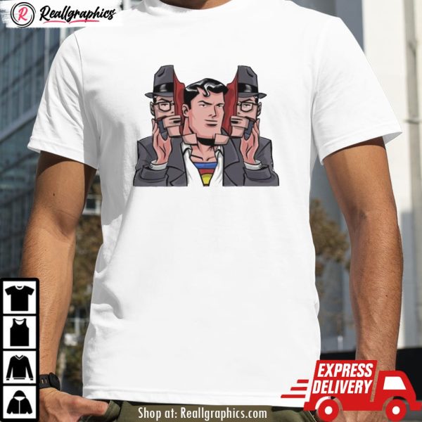 clark kent superman in the style of total recall super recall shirt