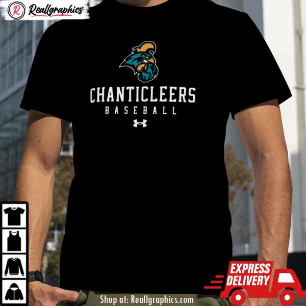 coastal carolina chanticleers black baseball tech performance t shirt