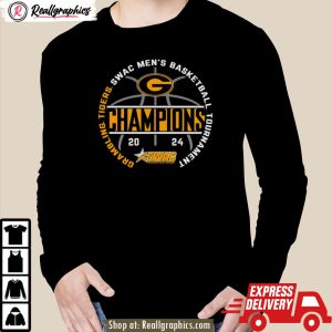 grambling tigers 2024 swac men's basketball conference tournament champions shirt