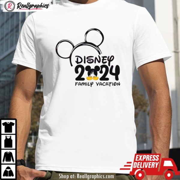 mickey mouse head disney 2024 family vacation shirt