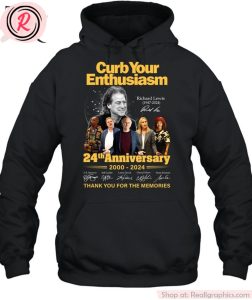 curb your enthusiasm 24th anniversary 2000-2024 thank you for the memories unisex shirt