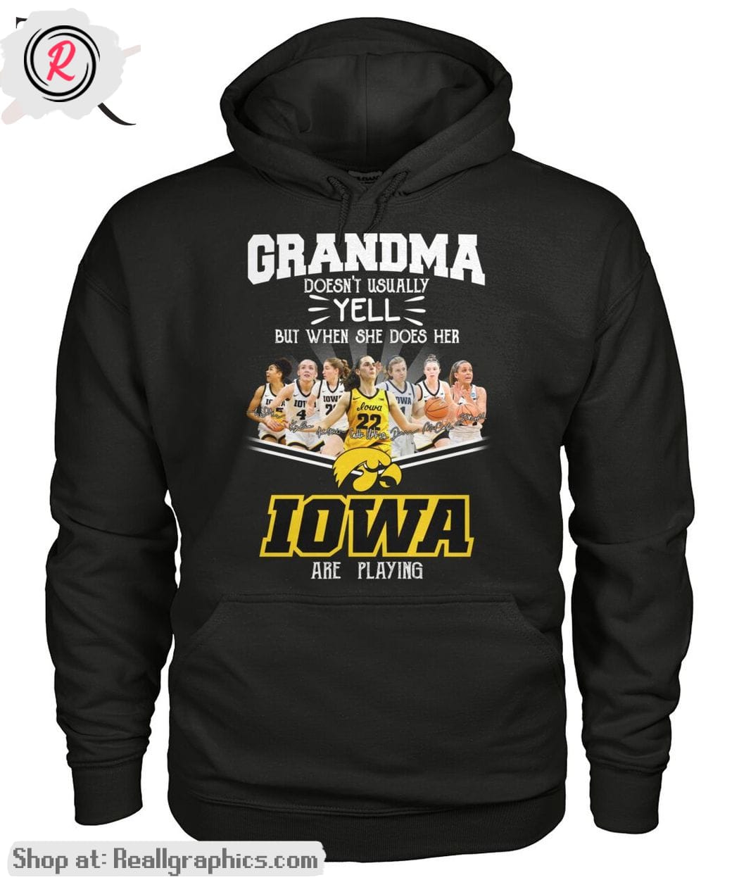 Grandma Doesn't Usually Yell But When She Does Her Iowa Playing Unisex Shirt Grandma Doesn't Usually Yell But When She Does Her Iowa Playing Unisex Shirt