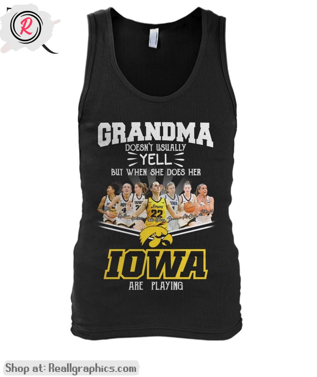 Grandma Doesn't Usually Yell But When She Does Her Iowa Playing Unisex Shirt Grandma Doesn't Usually Yell But When She Does Her Iowa Playing Unisex Shirt
