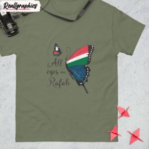 new rare all eyes on rafah shirt, colors butterflies t unisex shirt, hoodie, sweatshirt