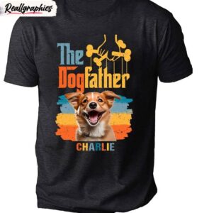 new rare the dogfather shirt, groovy dog dad crewneck long sleeve