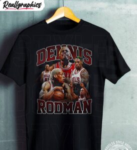 dennis rodman shirt, vintage basketball t shirt short sleeve