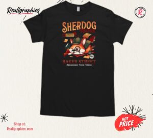 mister sherdog holmes cute corgi detective shirt