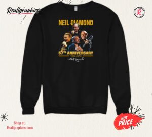 neil diamond 57th anniversary 1962 2019 signature shirt