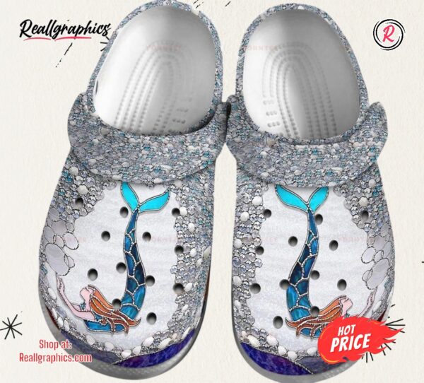 custom name the little mermaid ocean gift for lover classic crocs shoes