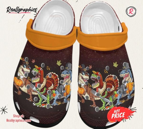dinosaur turkey dino gift for lover classic crocs shoes