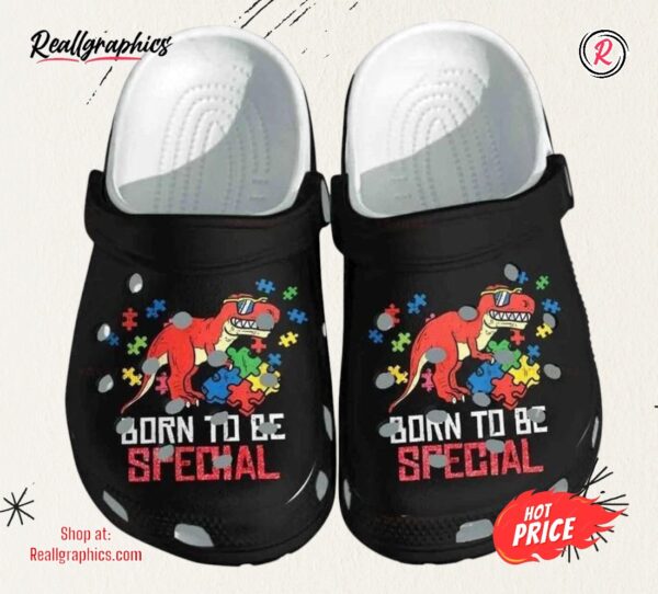 dinosaurs autism born to be special gift for lover classic crocs shoes
