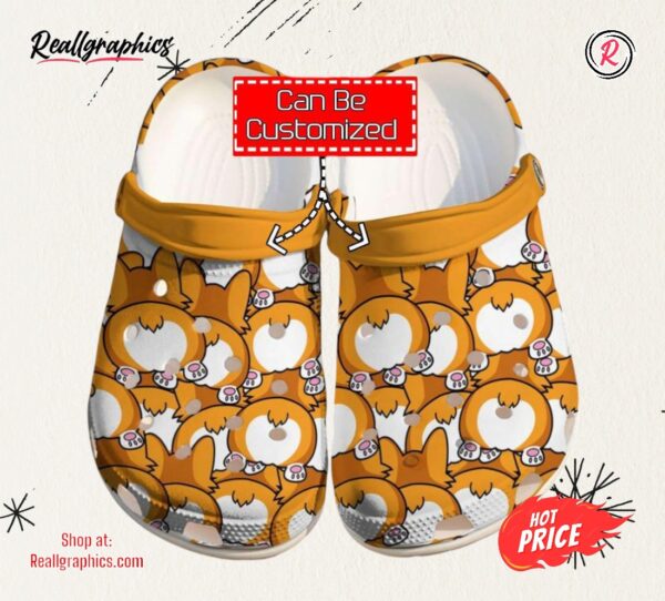 dog personalized corgi butts unisex classic crocs