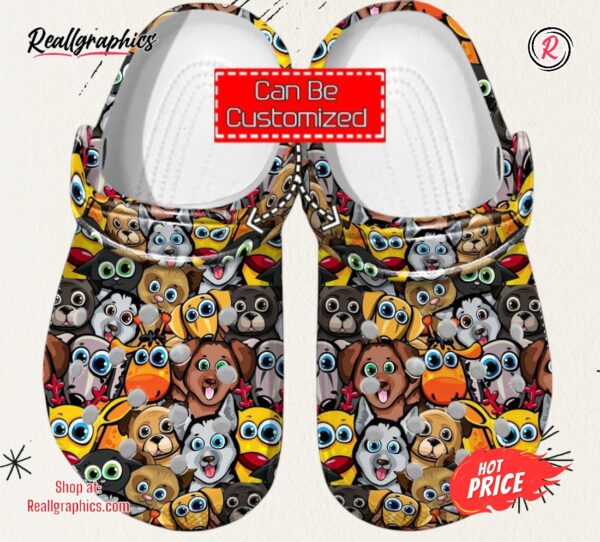 dogs collection pattern unisex classic crocs