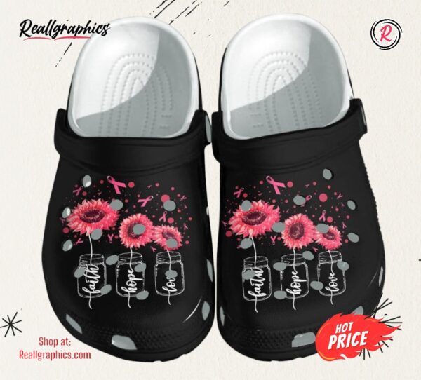 faith hope love sunflower pinky shoes breast cancer awareness custom shoes gifts for women daughter