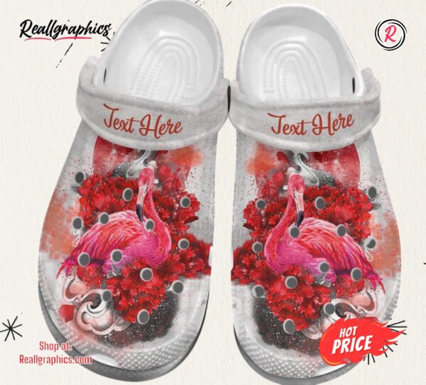 flamingo personalized graceful classic crocs shoes