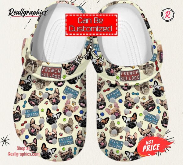 french bulldog pattern unisex classic crocs