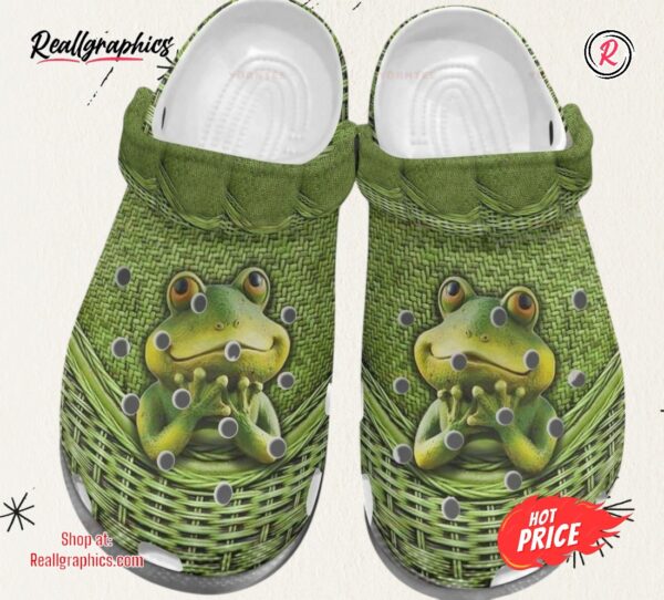 frog in the basket gift for lover classic crocs shoes