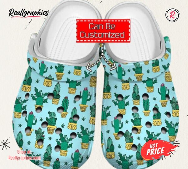 gardener cactus collection pattern unisex classic crocs