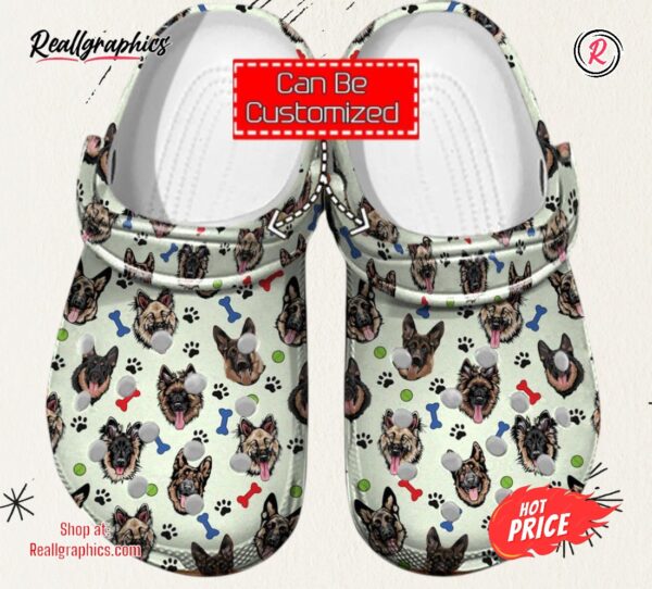 german shepherds pattern unisex classic crocs