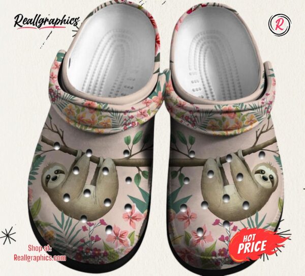 hanging sloth flower shoes lovely garden custom shoes birthday gift for men and women