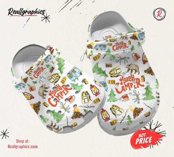 happy camper for men and women gift classic crocs shoes