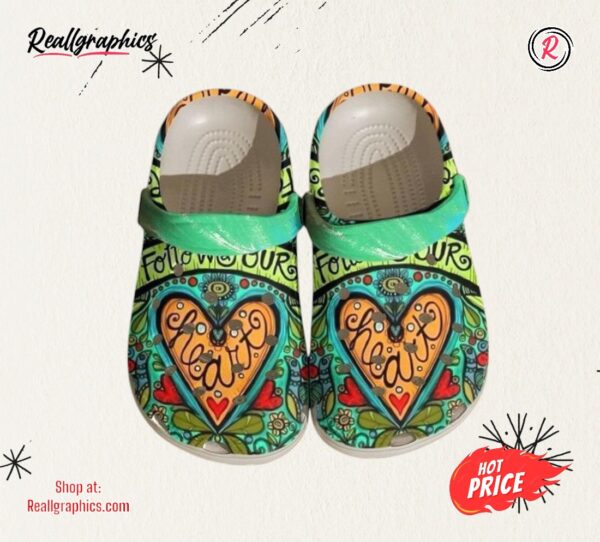 hippie follow your heart classic crocs shoes
