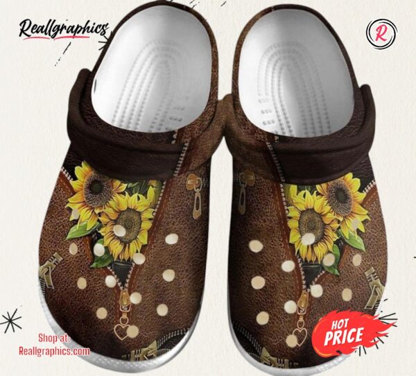 hippie sunflower lover classic crocs shoes