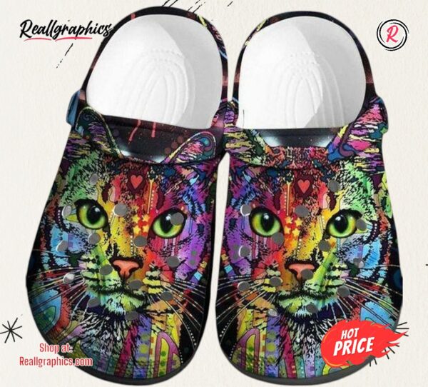 lgbt cat paint flakes personalized gift for lover classic crocs shoes