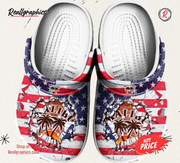 malibu american flag classic crocs