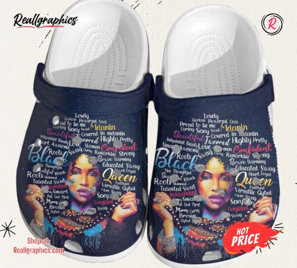 melanin queen black women shoes afro hair black girl custom crocs