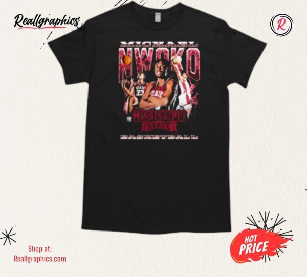 michael nwoko mississippi state basketball 90s graphic shirt