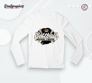 mizzou tigers 2025 softball stitching shirt