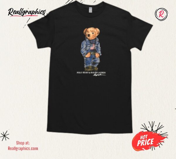 polo bear by ralph lauren american flag shirt