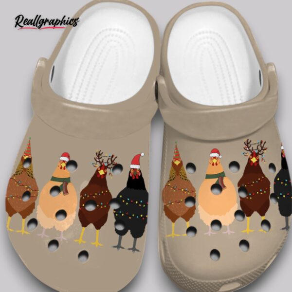 Christmas Chicken Crocs - Cute Farm Animal Unisex Clogs