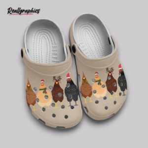 Christmas Chicken Crocs - Cute Farm Animal Unisex Clogs