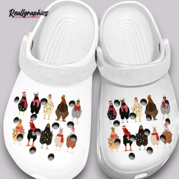 Christmas Chickens Crocs - Unisex Holiday Clogs
