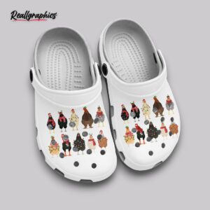 Christmas Chickens Crocs - Unisex Holiday Clogs