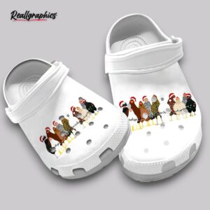 Christmas Chickens Crocs - Waterproof Farm Clogs for Men & Women