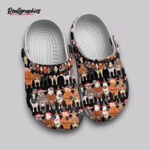 Christmas Cow Print Crocs - Farm Animal Clogs for Women & Men