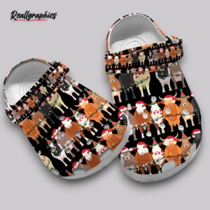 Christmas Cow Print Crocs - Farm Animal Clogs for Women & Men