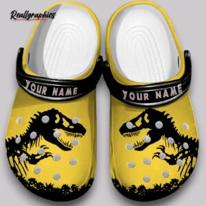 dinosaur clogs - kids waterproof garden shoes - dino print