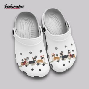 dogs crossing road crocs - unisex classic clogs - dog lover gift