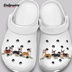 dogs crossing road crocs - unisex classic clogs - dog lover gift