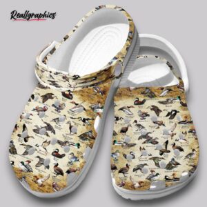 ducks of the world print clogs - fun novelty shoes