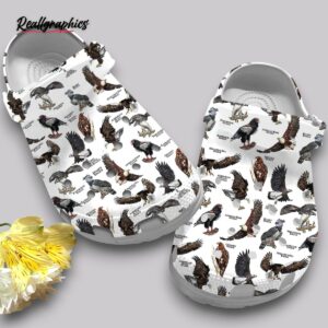 eagles print clogs - bird lover slip ons