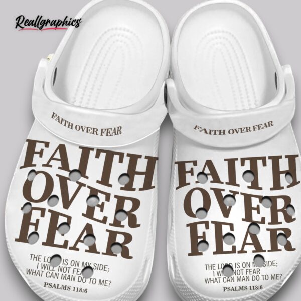 faith over fear crocs - unisex classic clogs
