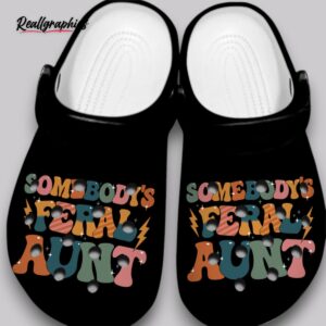 feral aunt crocs - unisex breathable classic clogs