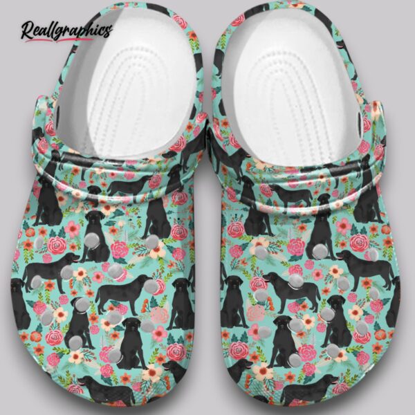 floral dog clogs - labrador print shoes